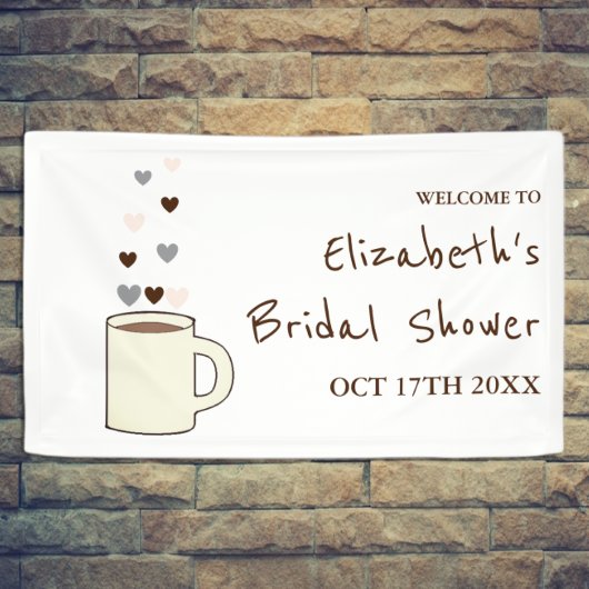 コーヒー ブライダルシャワー 横断幕
