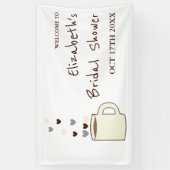 コーヒー ブライダルシャワー 横断幕 (縦)