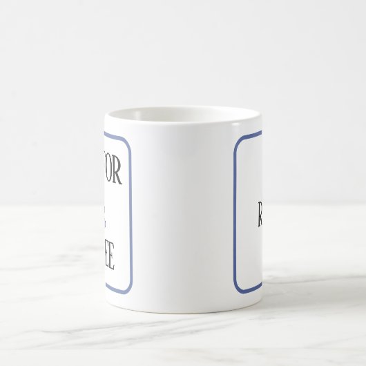 コーヒー、ブルーカップのための時間。カスタマイズ. コーヒーマグカップ (中央)