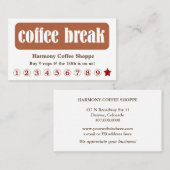 コーヒー·ブレーク顧客ロイヤリティ割引 ロイヤリティカード (正面/裏面)