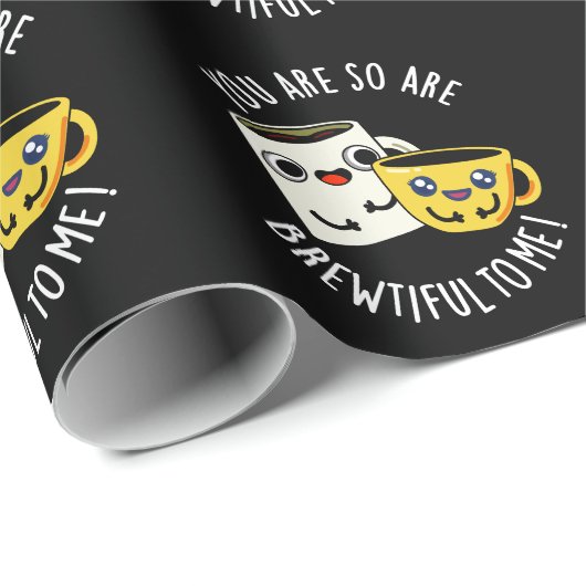 コーヒー・プーン・ダークBgに対して非常にブルーフィリアス ラッピングペーパー (ロールコーナー)