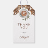 コーヒー ベイビー シャワー - 赤ちゃんが誕生します ギフトタグ (正面)