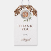 コーヒー ベイビー シャワー - 赤ちゃんが誕生します ギフトタグ (裏面)