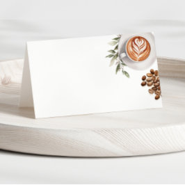 コーヒー ベイビー シャワー - 赤ちゃんが誕生するよ ラベル プレイスカード