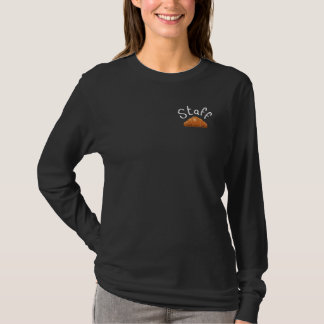 コーヒー&ベーカリーのバー店員 黒色の後ろ姿 Tシャツ
