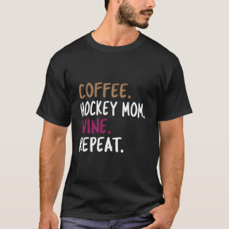 コーヒー ホッケーママ ワイン リピート Tシャツ
