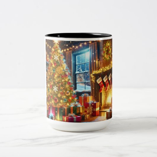 コーヒー、ホットチョコレートマグ ツートーンマグカップ (中央)