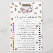 コーヒー&ボウブライダルシャワー彼はゲームを言った (正面)