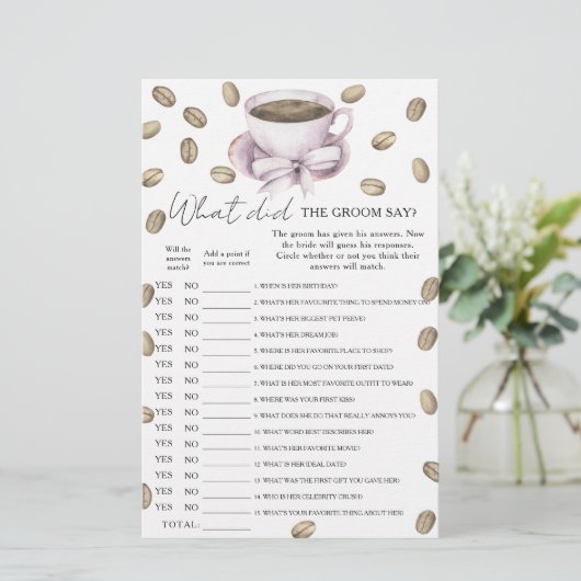 コーヒー&ボウブライダルシャワー新郎は何と言った (スタンド正面)