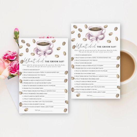 コーヒー&ボウブライダルシャワー新郎は何と言った