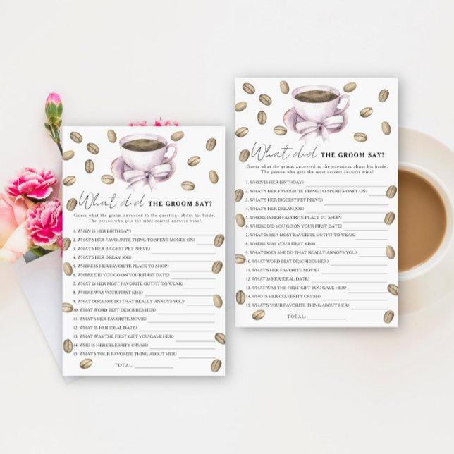 コーヒー&ボウブライダルシャワー新郎は何と言った (クリエイターアップロード済み)