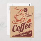 コーヒー ポストカード (正面/裏面)