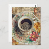 コーヒー ポストカード (正面/裏面)