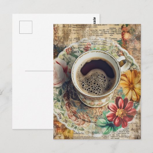 コーヒー ポストカード (正面/裏面)