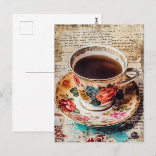 コーヒー ポストカード (正面/裏面)