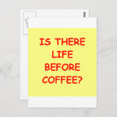 コーヒー ポストカード (正面/裏面)