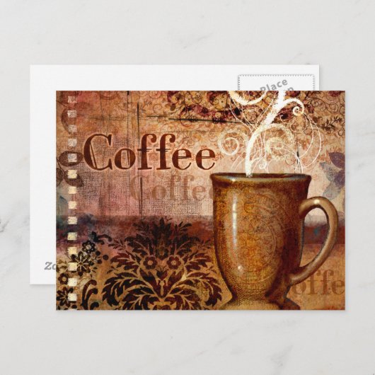 コーヒー ポストカード (正面/裏面)