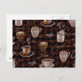 コーヒー ポストカード (正面/裏面)