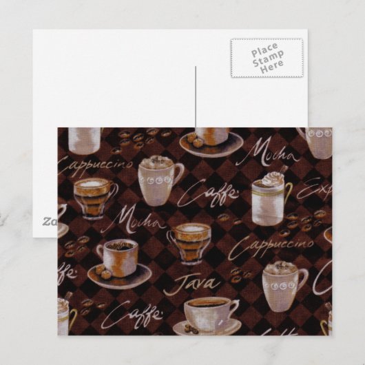 コーヒー ポストカード (正面/裏面)
