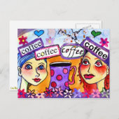 コーヒー ポストカード (正面/裏面)