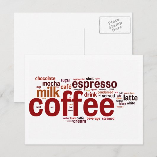 コーヒー ポストカード (正面/裏面)