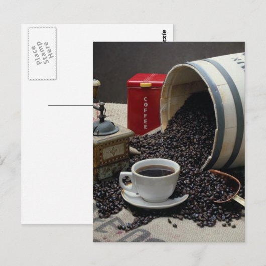 コーヒー ポストカード (正面/裏面)