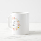 コーヒー・マグがある桃色の水彩画の花の花嫁 コーヒーマグカップ (正面左)
