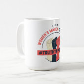 コーヒー・マグに動力を与える女性の3月の真実 コーヒーマグカップ (正面左)