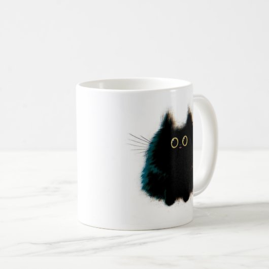 コーヒー・マグのおもしろいで柔らかい猫 コーヒーマグカップ (正面右)