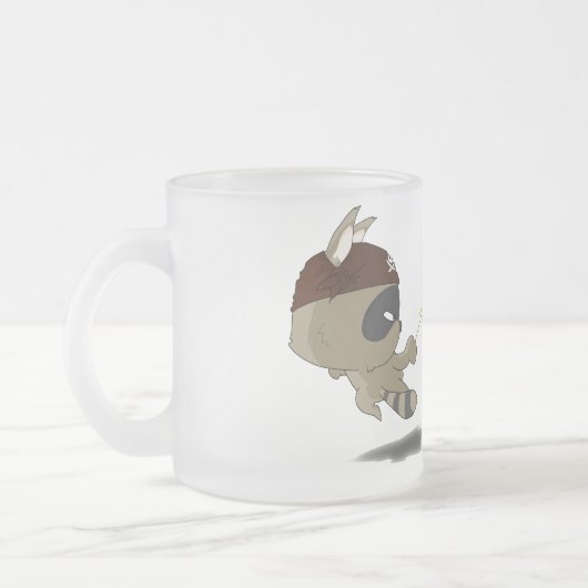 コーヒー・マグのかわいい鳥のおもしろいな漫画の日本製アニメのキャラクター フロストグラスマグカップ (左)