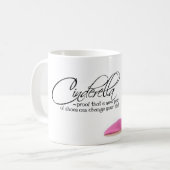 コーヒー・マグのティーカップのシンデレラのピンクの金ゴールドの靴 コーヒーマグカップ (正面左)