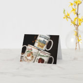 コーヒー・マグのブランクのメッセージカード カード (黄色い花)