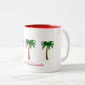 コーヒー・マグのメリークリスマスかMele Kalikimaka ツートーンマグカップ (正面右)