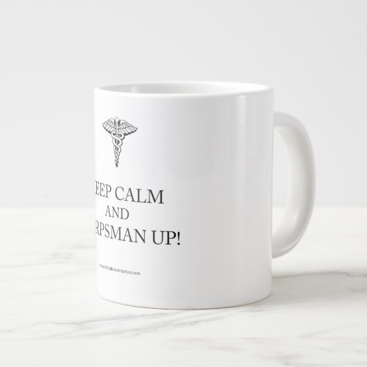 コーヒー・マグの上のCorpsman ジャンボコーヒーマグカップ (正面右)