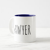 コーヒー・マグの中の弁護士の濃紺のインテリア ツートーンマグカップ (正面左)
