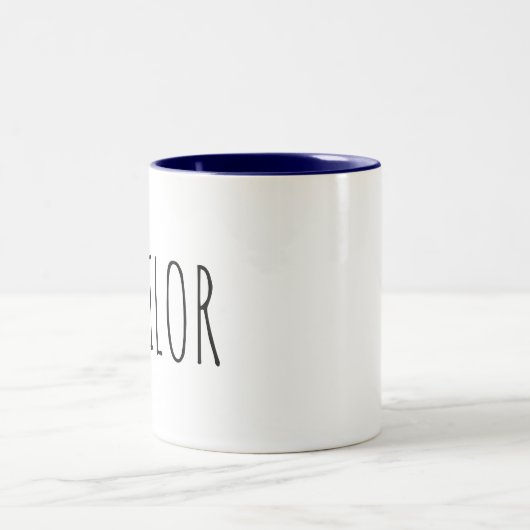 コーヒー・マグの中の船員の濃紺のインテリア ツートーンマグカップ (中央)