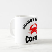 コーヒー・マグの前にCrabby コーヒーマグカップ (正面左)