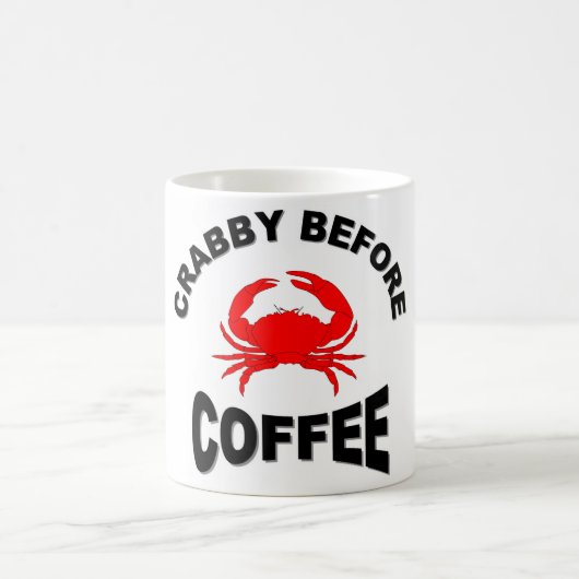 コーヒー・マグの前にCrabby コーヒーマグカップ (中央)