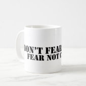コーヒー・マグの大活字を恐れないで下さい コーヒーマグカップ (正面左)