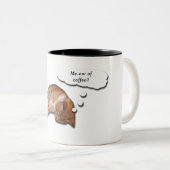 コーヒー・マグの猫の鳴き声 ツートーンマグカップ (正面右)