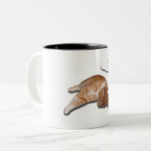 コーヒー・マグの猫の鳴き声 ツートーンマグカップ (正面左)