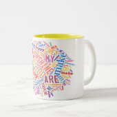 "コーヒー・マグの私の日光"の単語の芸術です ツートーンマグカップ (正面右)