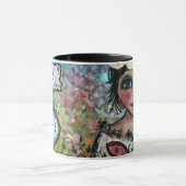 コーヒー・マグの芸術の女の子の鳥誠実な友人 マグカップ (中央)