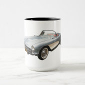 コーヒー・マグの銀色の青1959年のコルベット マグカップ (中央)