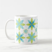 コーヒー・マグのgeo開花seafoam コーヒーマグカップ (左)