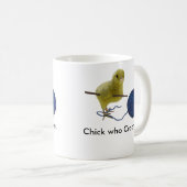 コーヒー・マグをかぎ針で編むひよこ コーヒーマグカップ (正面右)