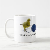 コーヒー・マグをかぎ針で編むひよこ コーヒーマグカップ (左)