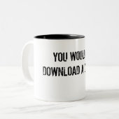 コーヒー・マグをダウンロードしません ツートーンマグカップ (正面左)