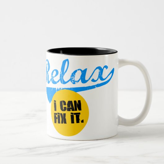 コーヒー・マグをリラックスして下さい ツートーンマグカップ (右)