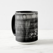 コーヒー・マグを回転木馬集中すれば馬はぼやけました マグカップ (正面左)